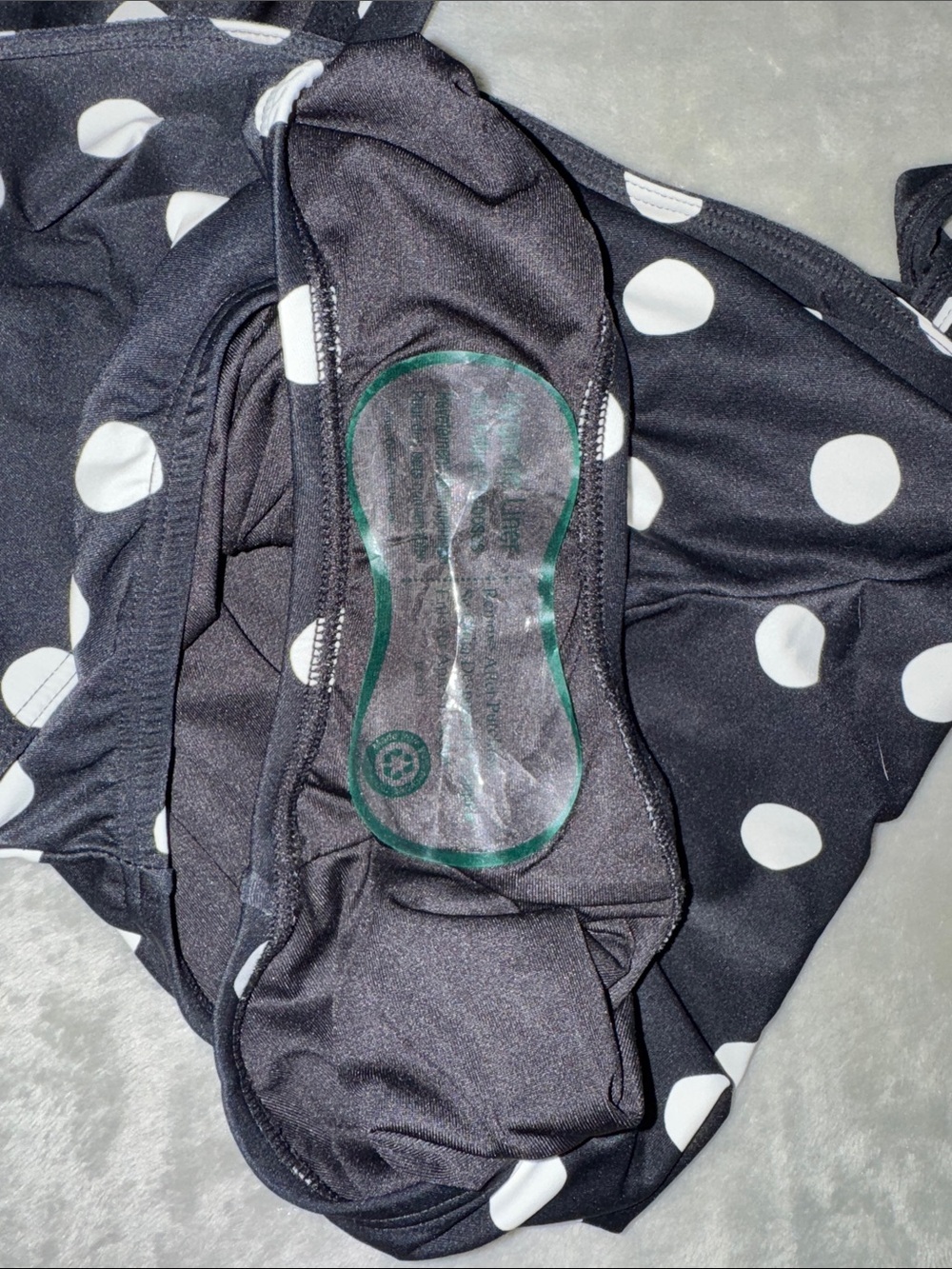 Soma Black with White Polka Dot Strapless Swim Top - Picture 8 of 12